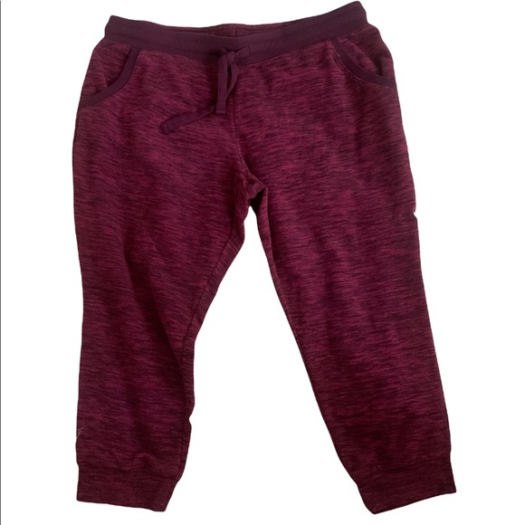 St. John's Bay Pants - St. John’s Bay | Burgundy Jogger Sweats XL Petite Cozy